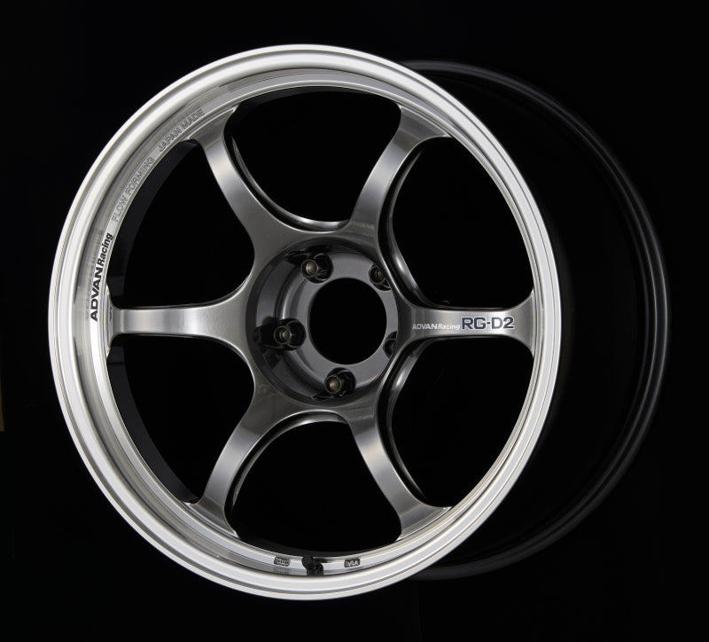 (set of 4) Advan RG-D2 Machining/Racing Hyper Black | 18x10.5" +15mm | 5x114.3mm Wheels
