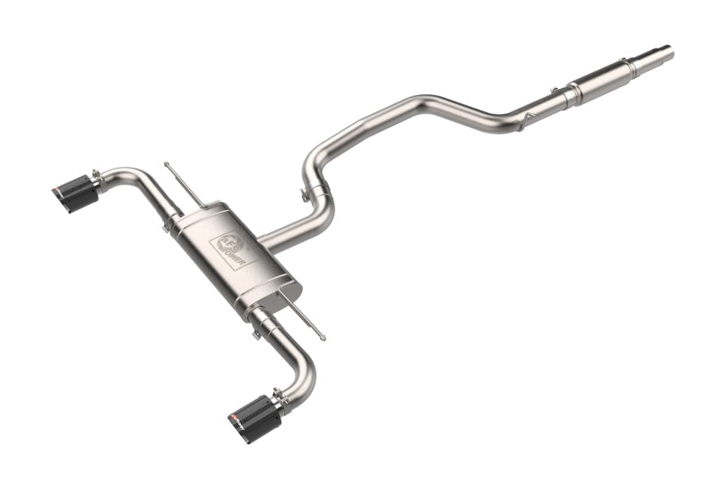 aFe 3 to 2-1/2 IN Stainless Steel Cat-Back Exhaust w/Carbon Tips | Volkswagen GTI (22-24) (49-36454-C)