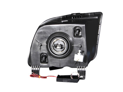 ANZO 05-09 Ford Mustang Crystal Headlights w/Halo Black CCFL Pair | Mustang (121033)
