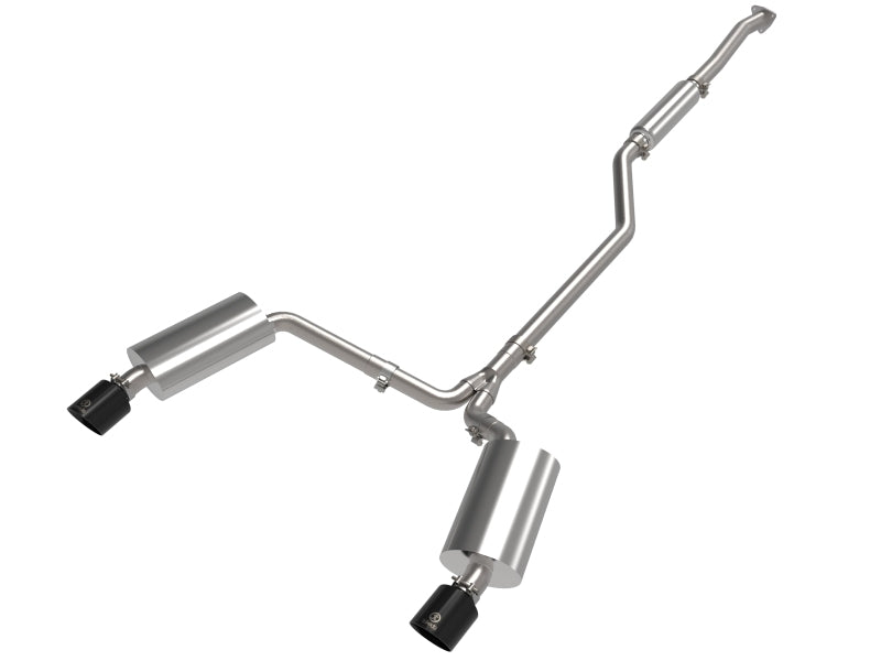aFe 2-1/4in to 2-1/2in Cat-Back Exhaust System | Acura TSX (09-14) w/ Black Tip (49-36629-B)