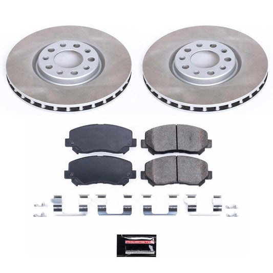 PowerStop Front Semi-Coated Rotor Kit | 2013–2016 Dodge Dart (SC6372)