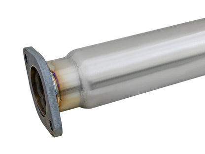 aFe Takeda 3in. to 2.5in. 304 SS C/B Exhaust 08-15 Mitsubishi EVO I4-2.0L (t) - Blue Flamed Tips