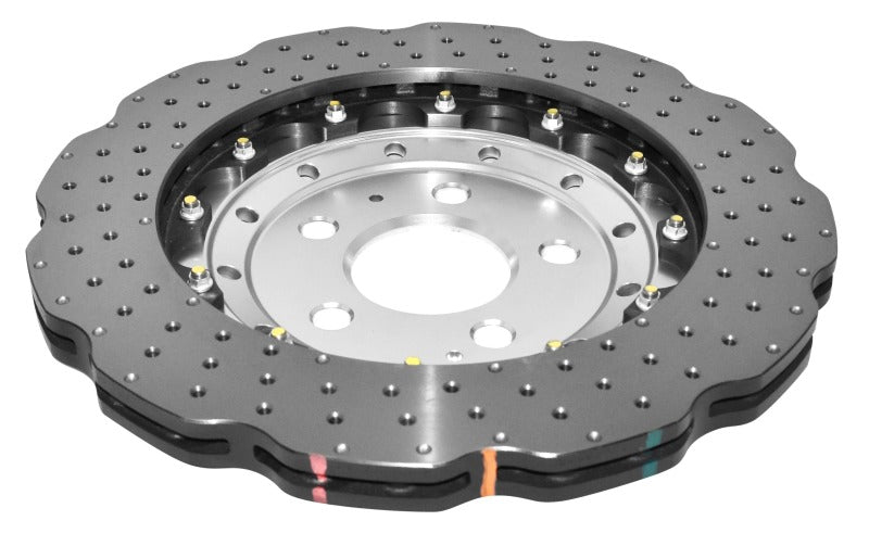 DBA 5000 Series Cross D& Dimpled Rotor w/ Clear Anodized Hat | Audi RS Q3 (14+) (DBA52836WSLVXD)