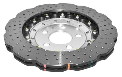DBA 5000 Series Cross D& Dimpled Rotor w/ Clear Anodized Hat | Audi RS Q3 (14+) (DBA52836WSLVXD)
