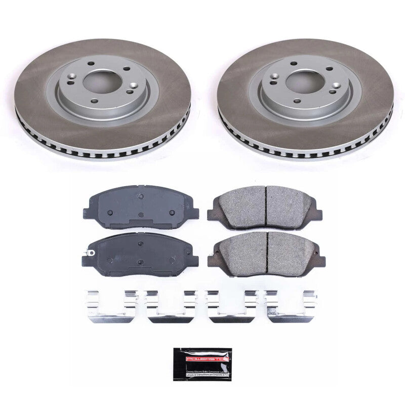 PowerStop 2019 Hyundai Santa Fe XL Front Semi-Coated Rotor Kit (SC7513)