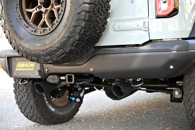 Gibson 2.5in Black Elite Cat-Back Dual Split Exhaust | Ford Bronco 4-DR (21+) (69551B)