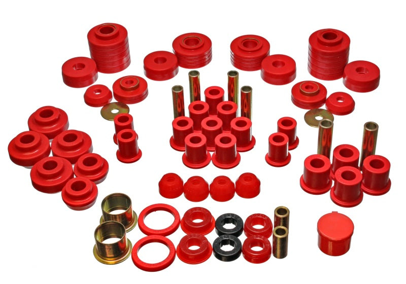 Energy Suspension 4.18101R Hyper-Flex Bushing Kit - Red For 1980-1996 Ford F-150