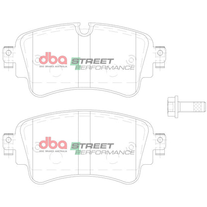 DBA Rear Street Performance Brake Pads | Audi A4 (17-20) (DB15032SP)