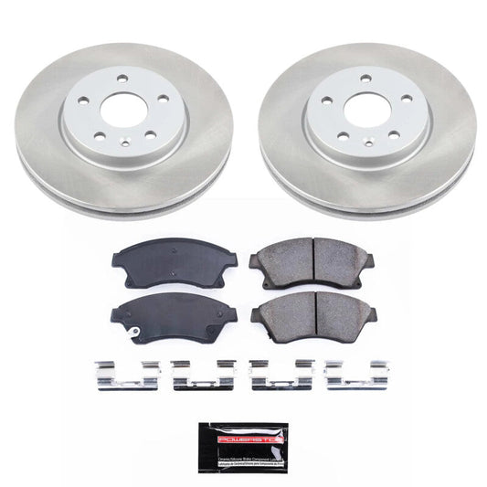 PowerStop 12-17 Chevrolet Sonic Front Semi-Coated Rotor Kit (SC5550)