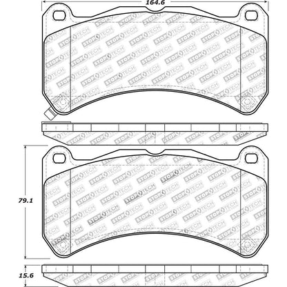 Stoptech Ultra-Premium Street/Sport Front Brake Pads | 18-21 Subaru STI / 08-14 Lexus IS F (309.13650)