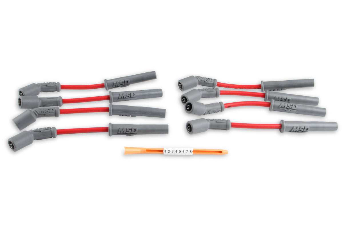 MSD 32819 Super Conductor Spark Plug Wire Set, Red