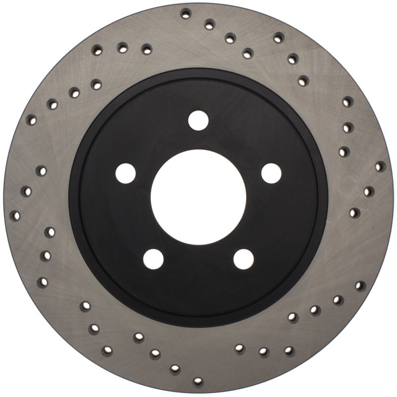 StopTech 128.61087L Sport Cross-Drilled Disc Brake Rotor for 05-14 Mustang