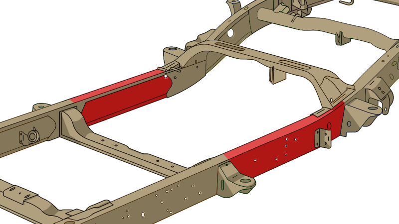 Rust Buster RB7314R Rear Frame Section Right for 1988-1998 Chevy/GMC C/K 1500