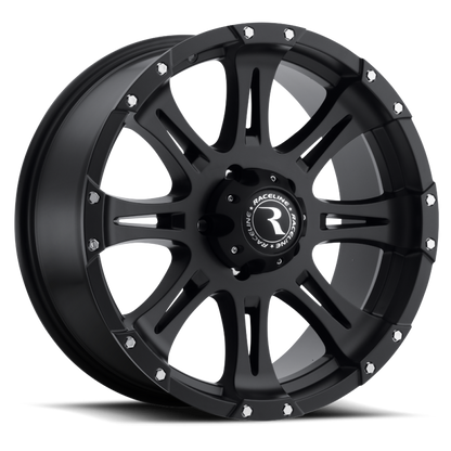 (set of 4) Raceline 981 Raptor Satin Black | 16x8" +0mm | 6x139.7mm Wheel