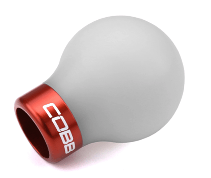 COBB Delrin Shift Knob White w/ Red 6-Speed | Subaru Manual Models (213350-W-RD)