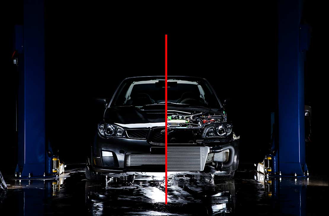 COBB 30"x10.35"x3.5" Black FMIC Kit | Subaru WRX/STI (04-07) (712500-BK)