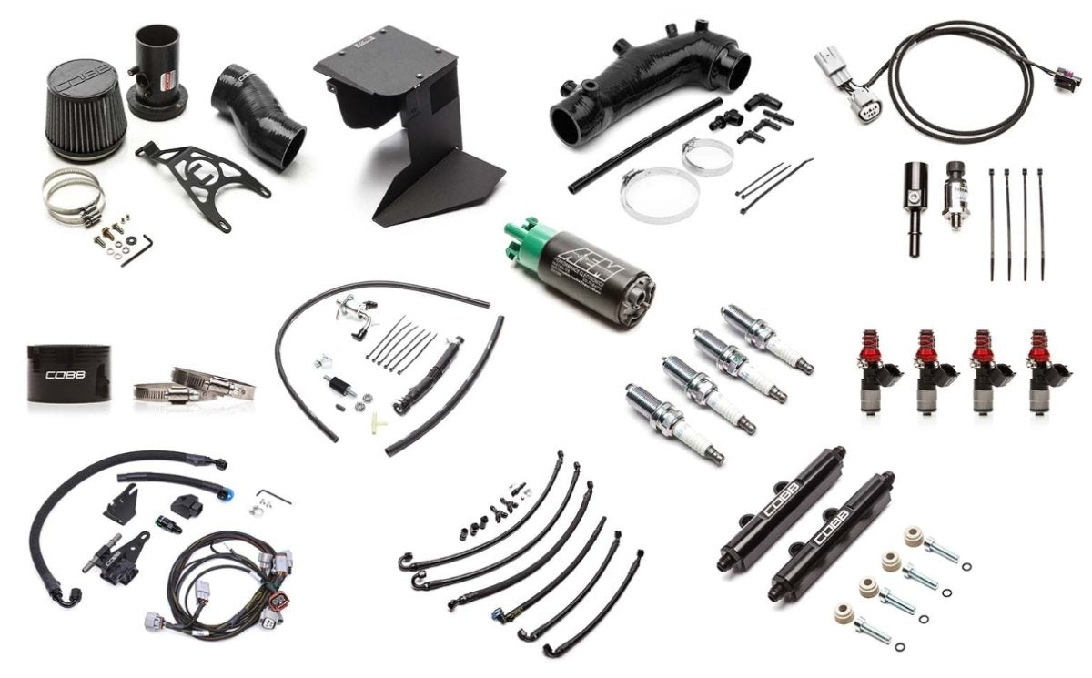 COBB Stage 1 to NexGen Stage 2+ Flex Fuel Power Package Upgrade w/ Black Intake | Subaru STI (15-18) (SUB004NG2S1FF-S1-UP-BK)