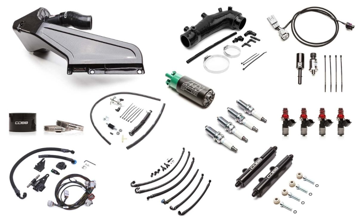 COBB NexGen Stage 1 to Stage 2+ FF Power Package w/ Redline CF Intake | Subaru STI (15-21) (SUB004NG2S2FF-RED-S1-UP)