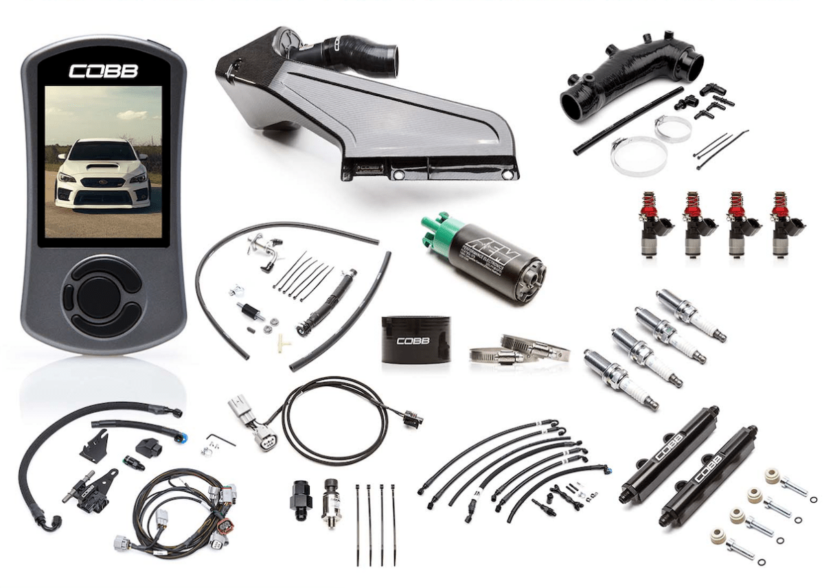 COBB NexGen Stage 2 + Flex Fuel Power Package w/ Redline Carbon Fiber Intake | Subaru STI (15-21) (SUB004NG2S2FF-RED)