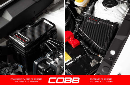 COBB Redline Gloss Carbon Fiber Fuse Box Cover Kit Driver & Passenger | Subaru WRX (22-25) (846665-KIT)