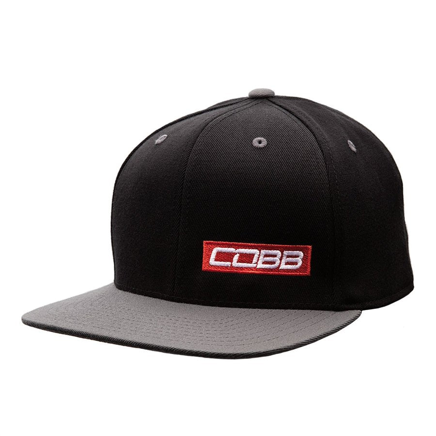 COBB Snapback Hat Black w/ Gray Rim (CO-Cap-Red-Bar)