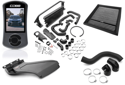 COBB Stage 2 Power Package w/ Black FM Intercooler & Matte Carbon Power Scoop | Subaru WRX (22-25) (SUB0060020-BK-FMIC-RMC)