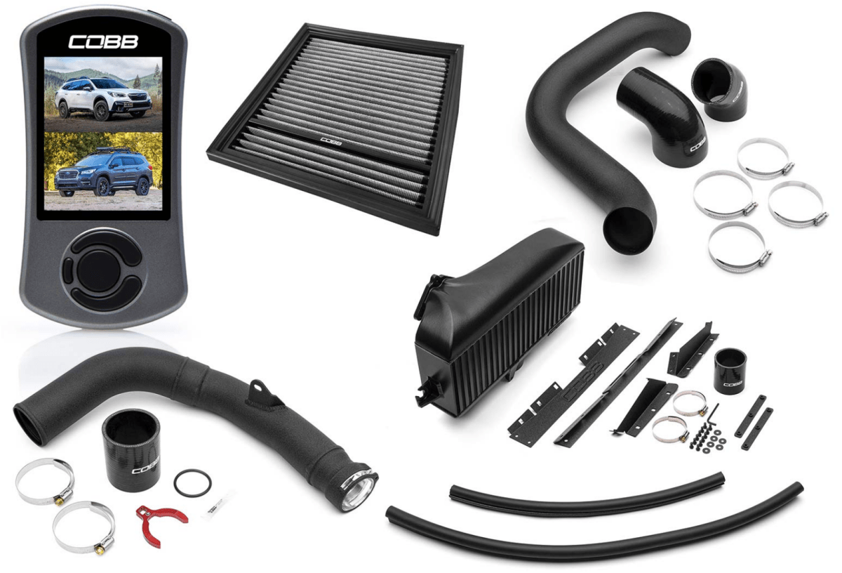COBB Stage 2 Power Package w/ Black TM Intercooler & Charge Pipe | Subaru Outback/Legacy XT/Outback Wilderness (20-22) (SUB0050020-BK)