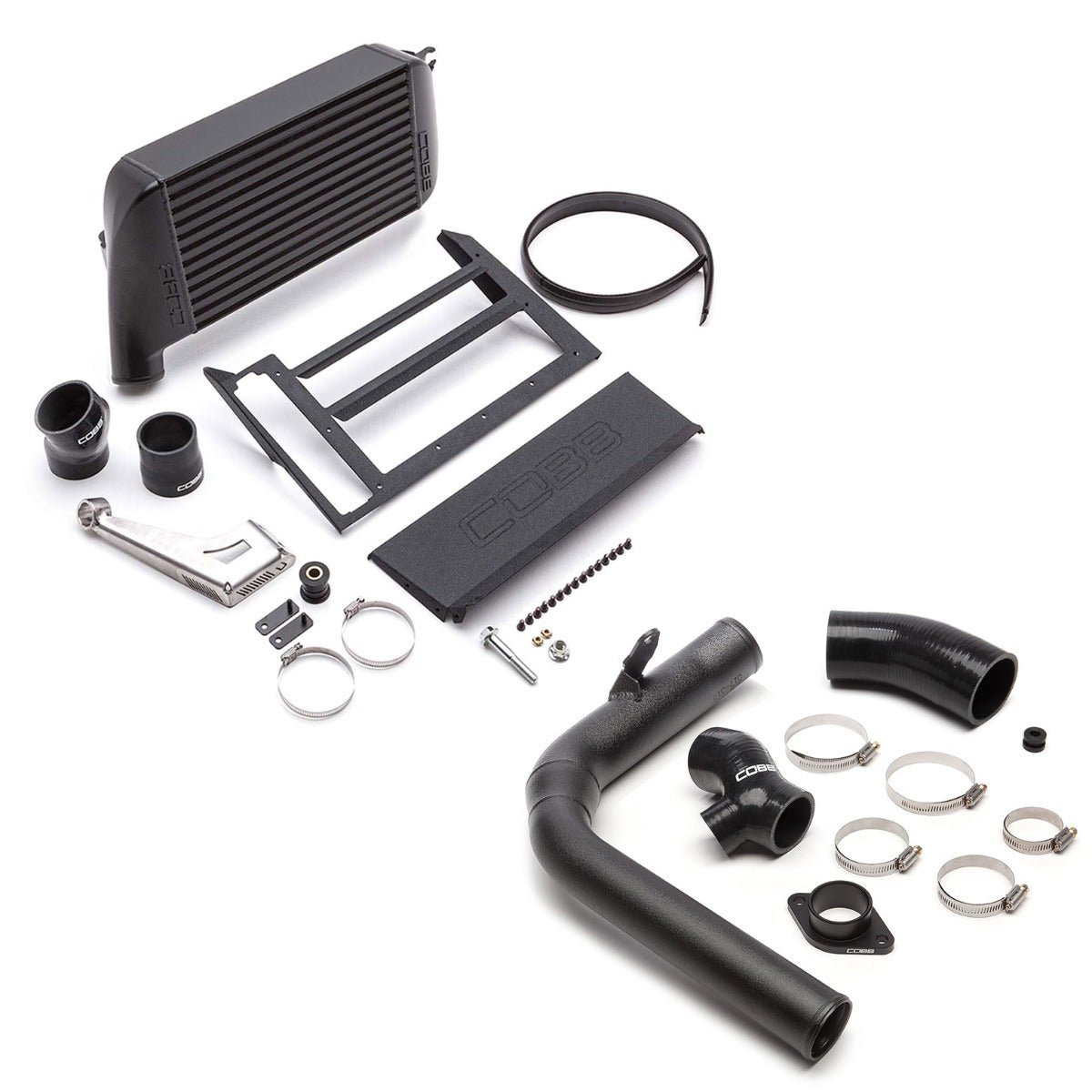 COBB Top Mount Intercooler Black w/ Charge Pipe Kit | Subaru WRX (15-21) (B42400-BK)