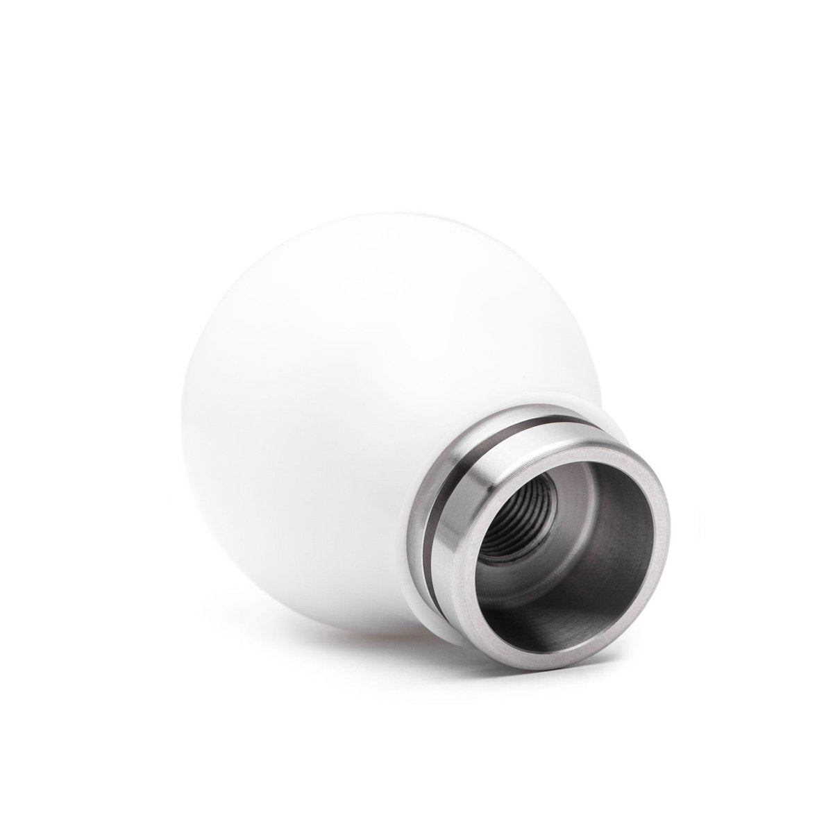 COBB Weighted Round Delrin Shift Knob White w/ Interchangeable Base | 6-Speed Subaru (213360-W)