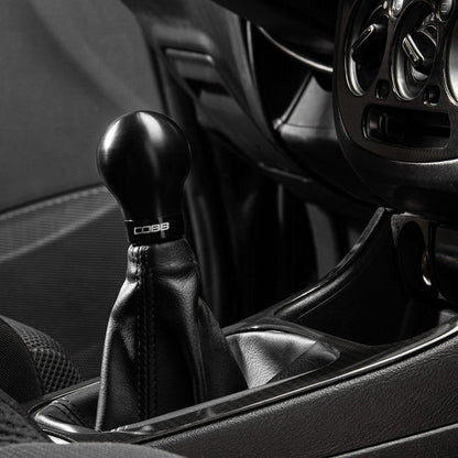 COBB Weighted Round Shift Knob Black w/ Interchangeable Base | 5-Speed Subaru (211360-BK)