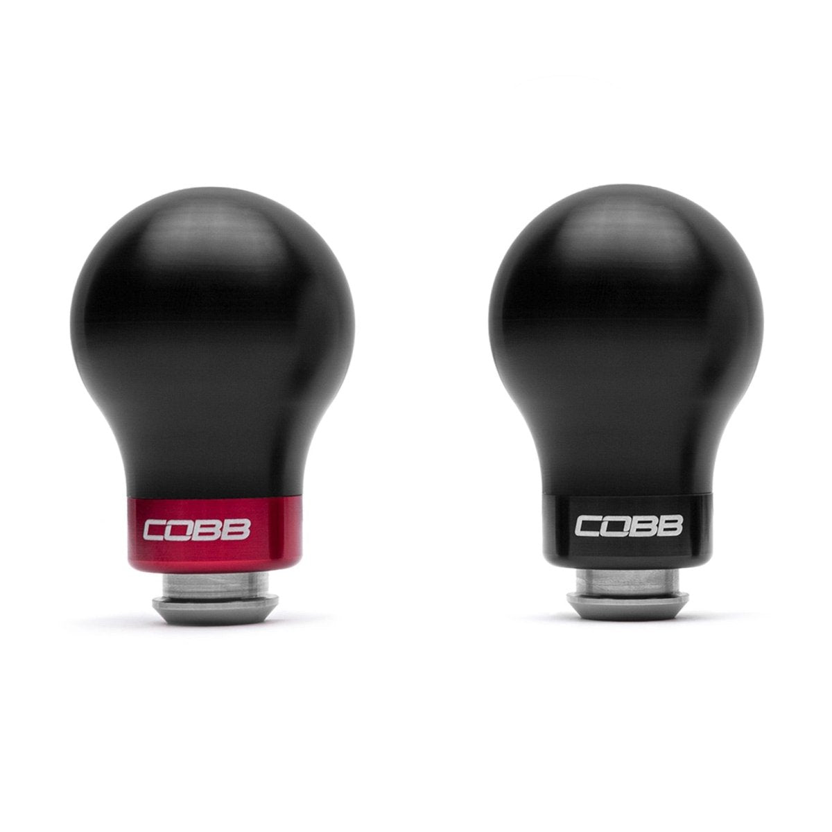 COBB Weighted Round Shift Knob Black w/ Interchangeable Base | 5-Speed Subaru (211360-BK)