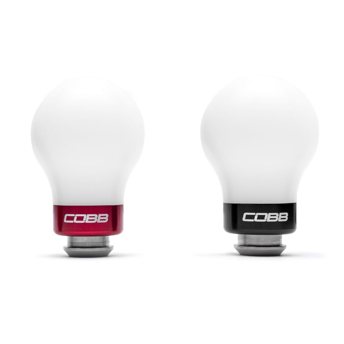 COBB Weighted Round Shift Knob White w/ Interchangeable Base | 5-Speed Subaru (211360-W)