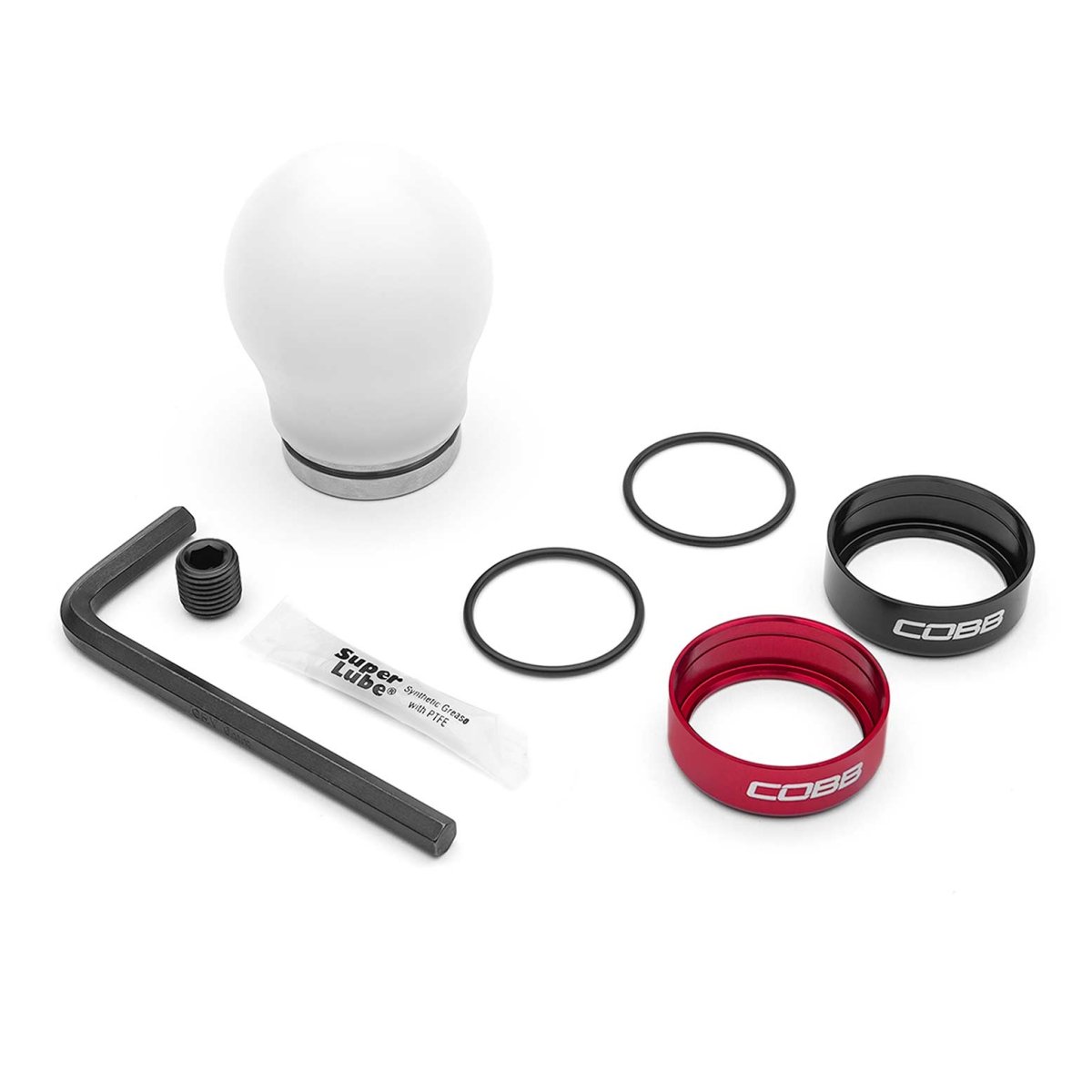 COBB Weighted Short Shift Knob White w/ Interchangeable Base | BRZ/FRS/GT86/GR86 (291360-W)