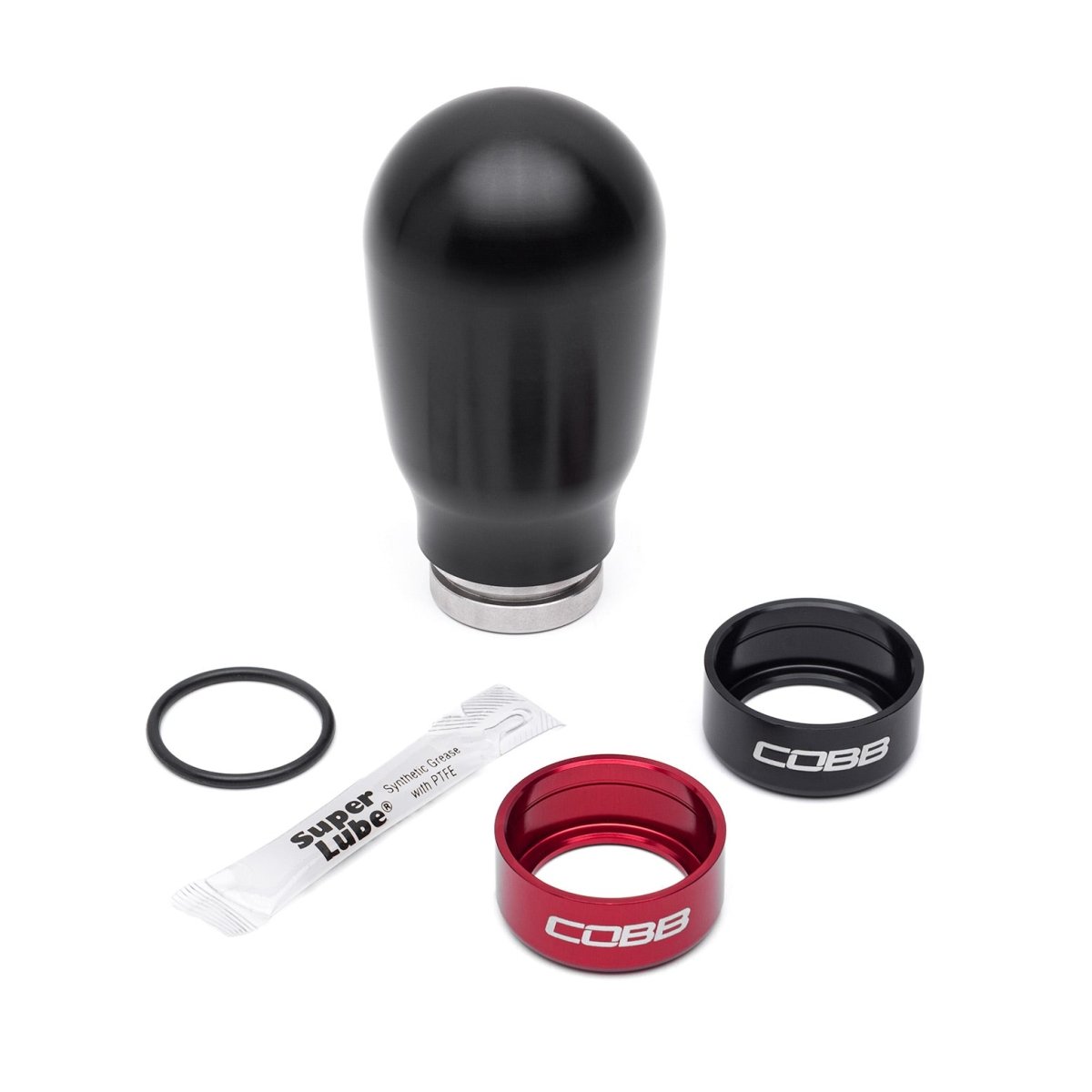 COBB Weighted Tall Shift Knob Black w/ Interchangeable Base | Subaru 6-Speed (213370-BK)