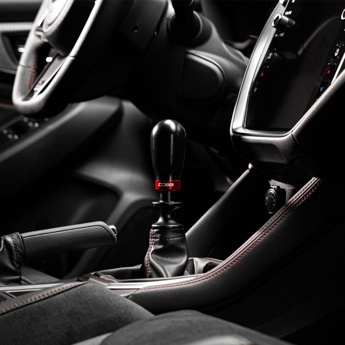 COBB Weighted Tall Shift Knob Black w/ Interchangeable Base | Subaru 6-Speed (213370-BK)