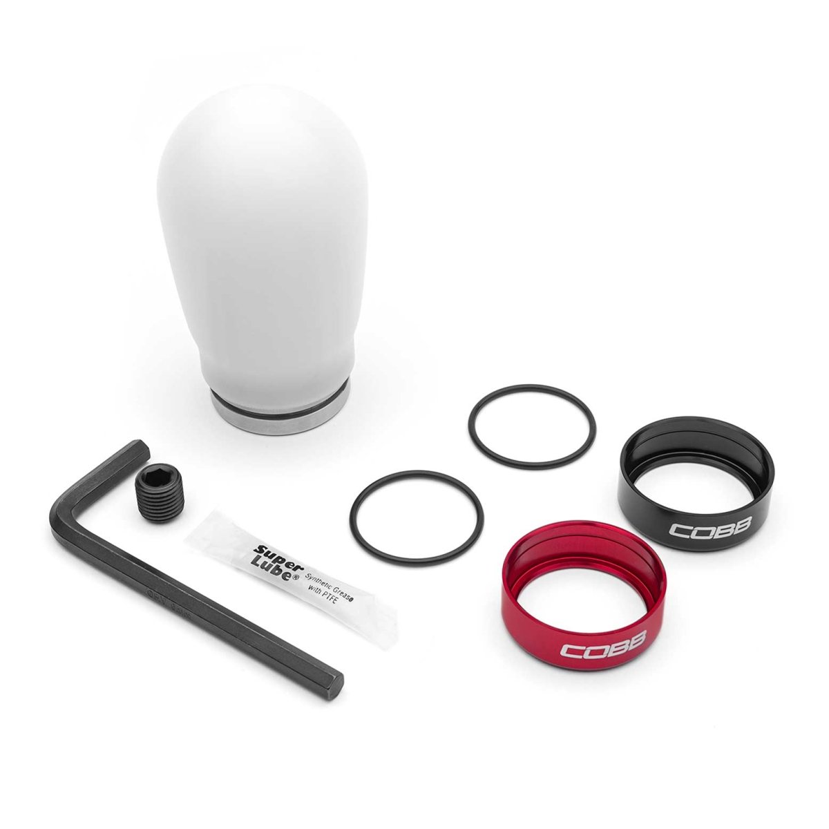 COBB Tall Weighted SS Shift Knob White Short | Subaru BRZ/FRS/GT86/GR86 (13-25) (291370-W)