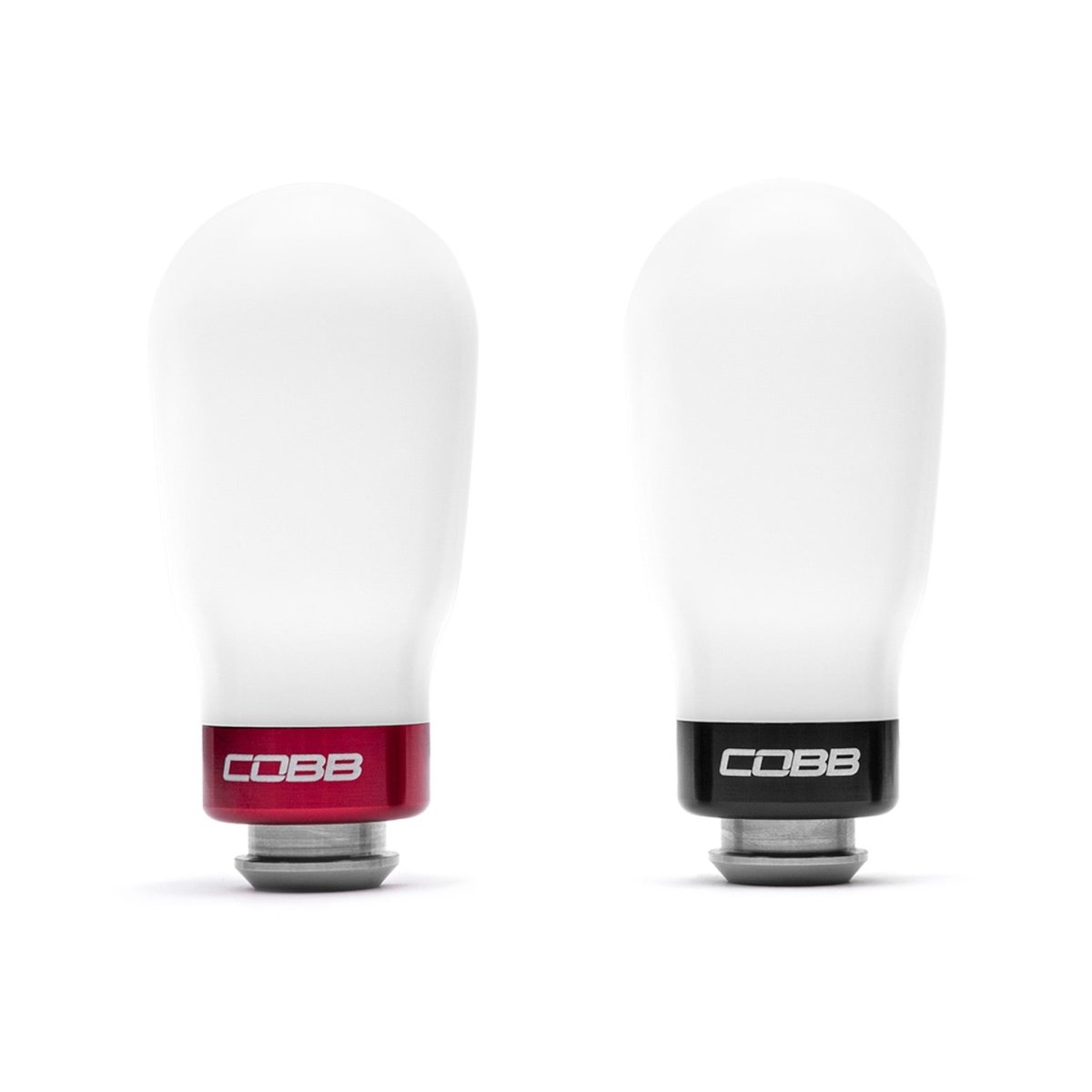 COBB Tall Weighted SS Shift Knob White w/ Interchangeable Base | Subaru 5-Speed (211370-W)