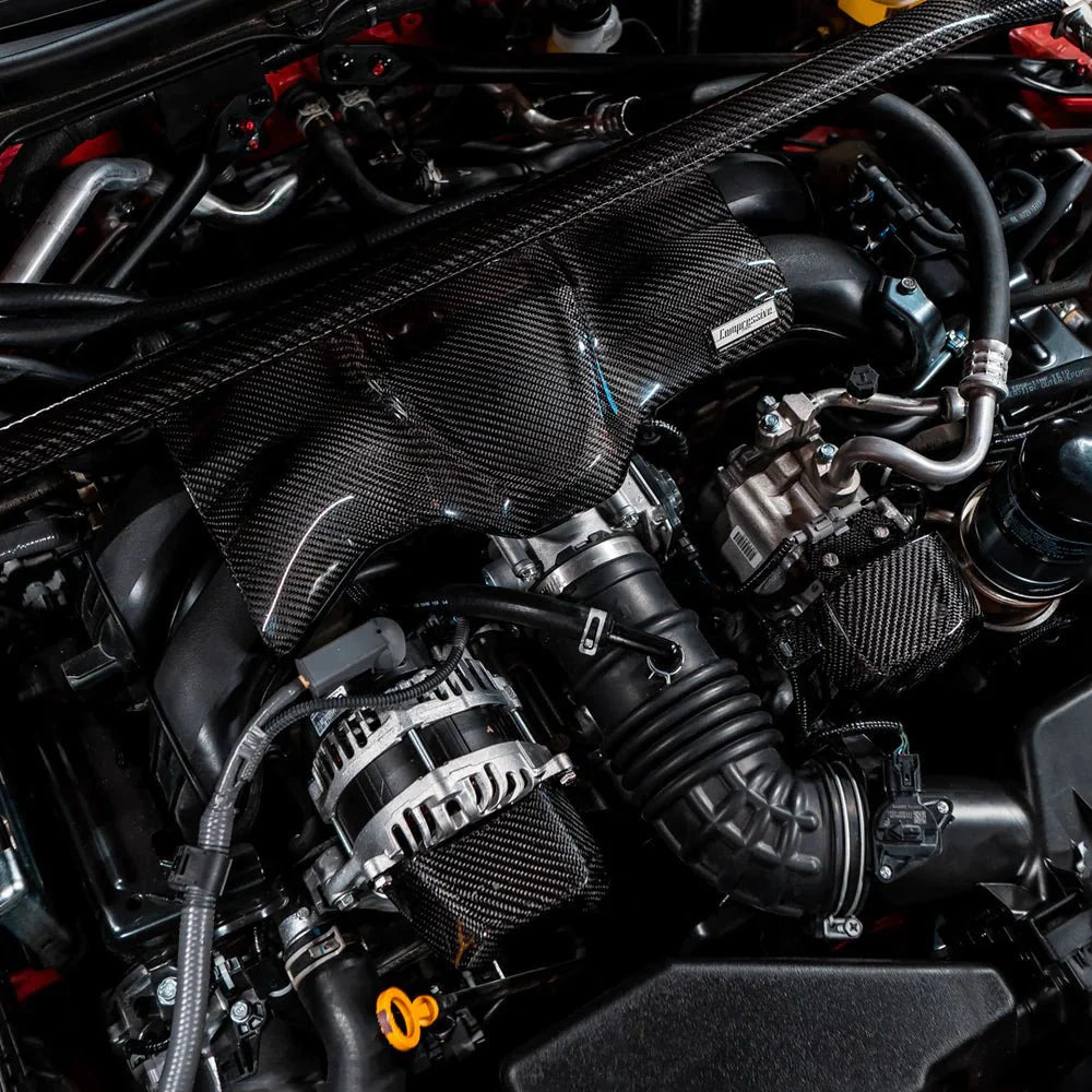 Compressive Tuning EngineArt Carbon Fiber Intake Manifold Cover w/ Pulley Cover Addon 2022-2024 BRZ / 2022-2024 GR86