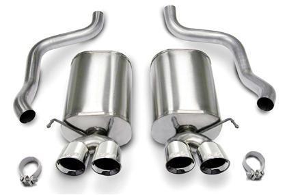 2009-2013 Chevrolet Corvette C6 6.2L 2.5" Axle-Back, Dual Rear Exit with Twin 3.5" Polished Pro-Series Tips by Corsa (14108)