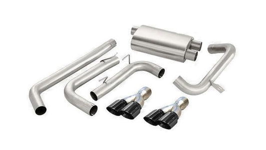1998-2002 Chevrolet Camaro / Pontiac Firebird 3.0" Cat-Back, Dual Rear Exit with Twin 3.5" Black Pro-Series Tips by Corsa (14143BLK)