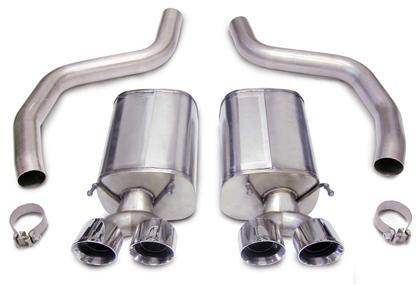 2006-2013 Chevrolet Corvette C6 Z06/ZR1 6.2L.7.0L 3.0" Axle-Back, Dual Rear Exit with Twin 4.0" Polished Pro-Series Tips by Corsa (14164)