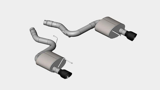 2015 Ford Mustang GT 5.0 3" Axle Back Exhaust, Black Dual 4.5" Tips by Corsa (14326BLK)
