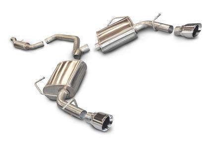 2011-2013 Chrysler 200 V6 / Dodge Avenger V6 2.5" Cat-Back, Dual Rear Exit with Single 4.0" Polished Pro-Series Tips by Corsa (14413)