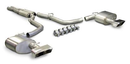 2008-2010 Dodge Challenger SRT8 6.1L 2.75" Cat-Back, Dual Rear Exit with GTX Polished Pro-Series Tips by Corsa (14438)