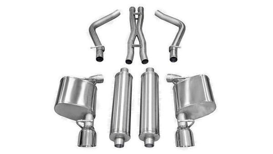 2011-2014 Chrysler 300 R/T 2.5" Cat-Back, Dual Rear Exit with Single 4.5" Polished Pro-Series Tips by Corsa (14537)
