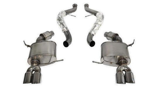 2008-2012 BMW M3 2.5" Cat-Back, Dual Rear Exit with Twin 3.0" Polished Pro-Series Tips by Corsa (14569)