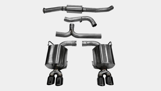 Corsa Sport Catback Exhaust Black Quad 3.5" Tips | 2015-2021 Subaru WRX/STI (14857BLK)