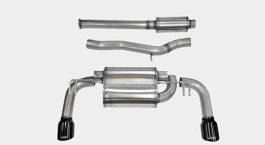 Corsa Dual Rear Cat-back Exhaust | 08-14 Evo X Black Sport (14858BLK)