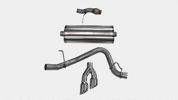 2015 Tahoe/Yukon Single Side Twin Tip Cat-back Exhaust - Polished by Corsa (14859)