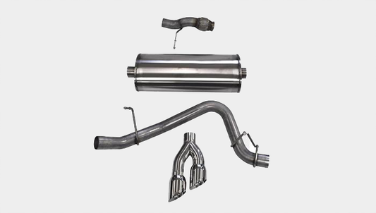 2015 Tahoe/Yukon Single Side Twin Tip Cat-back Exhaust - Polished by Corsa (14859)